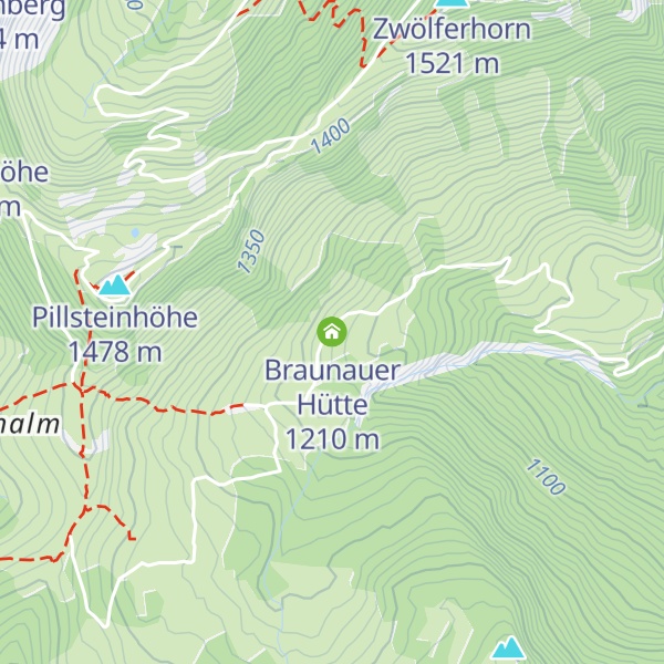 Map of Braunauer Hütte