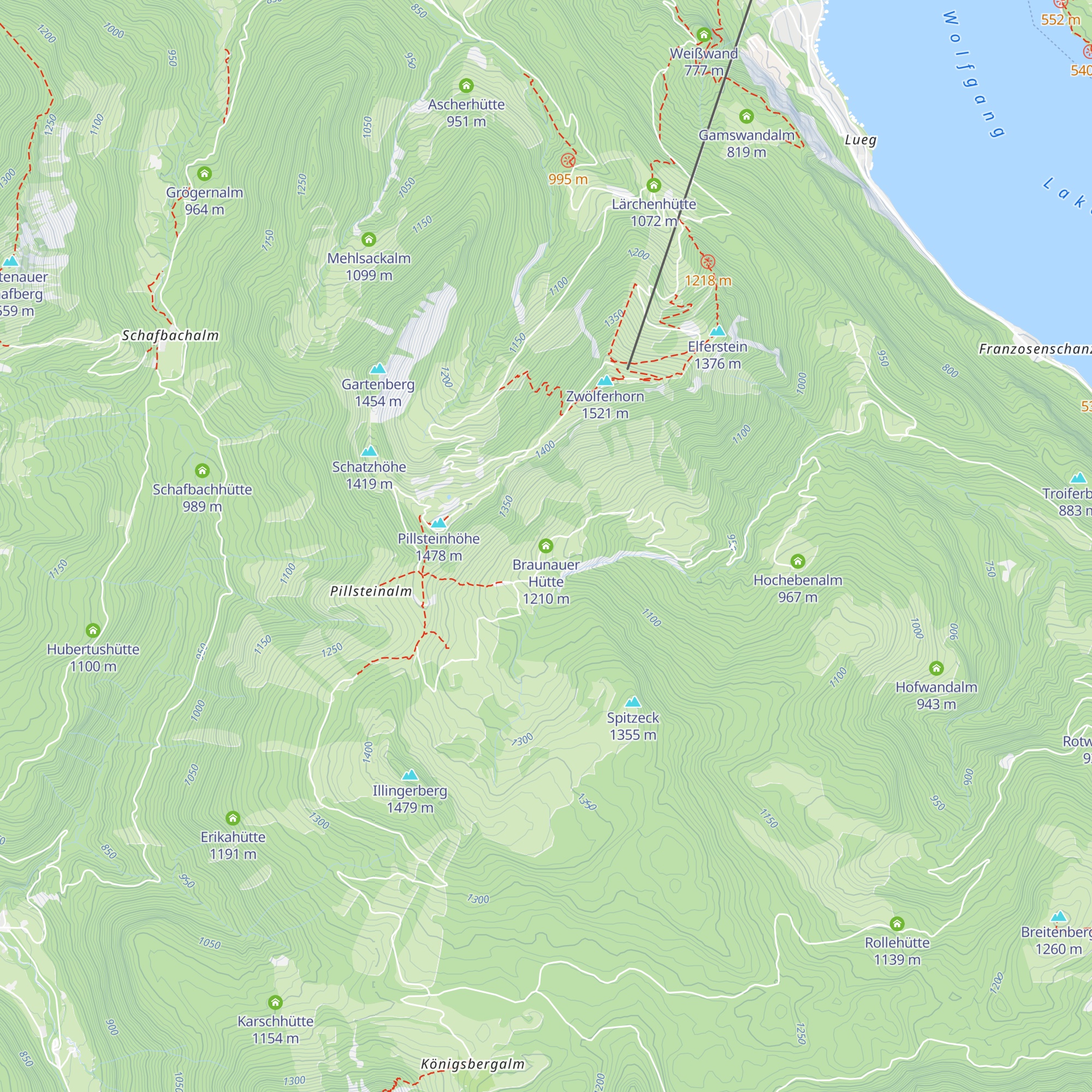 Braunauer Hütte map
