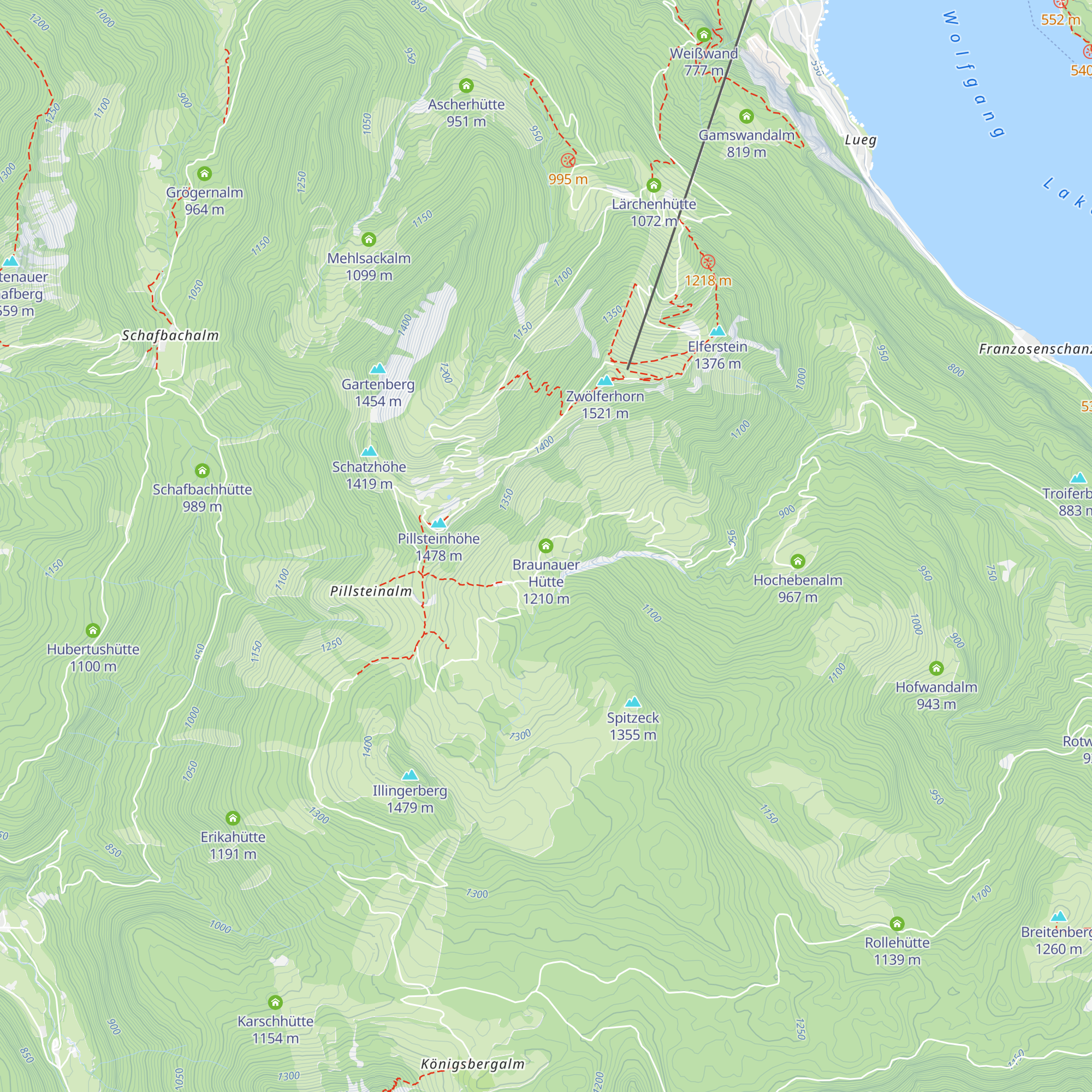 Braunauer Hütte map