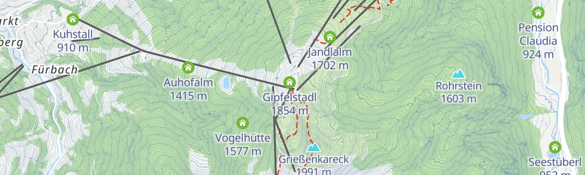 Map of the start of Regenerieren am Saukarfunktel – mit Bergbahnenaufstieg