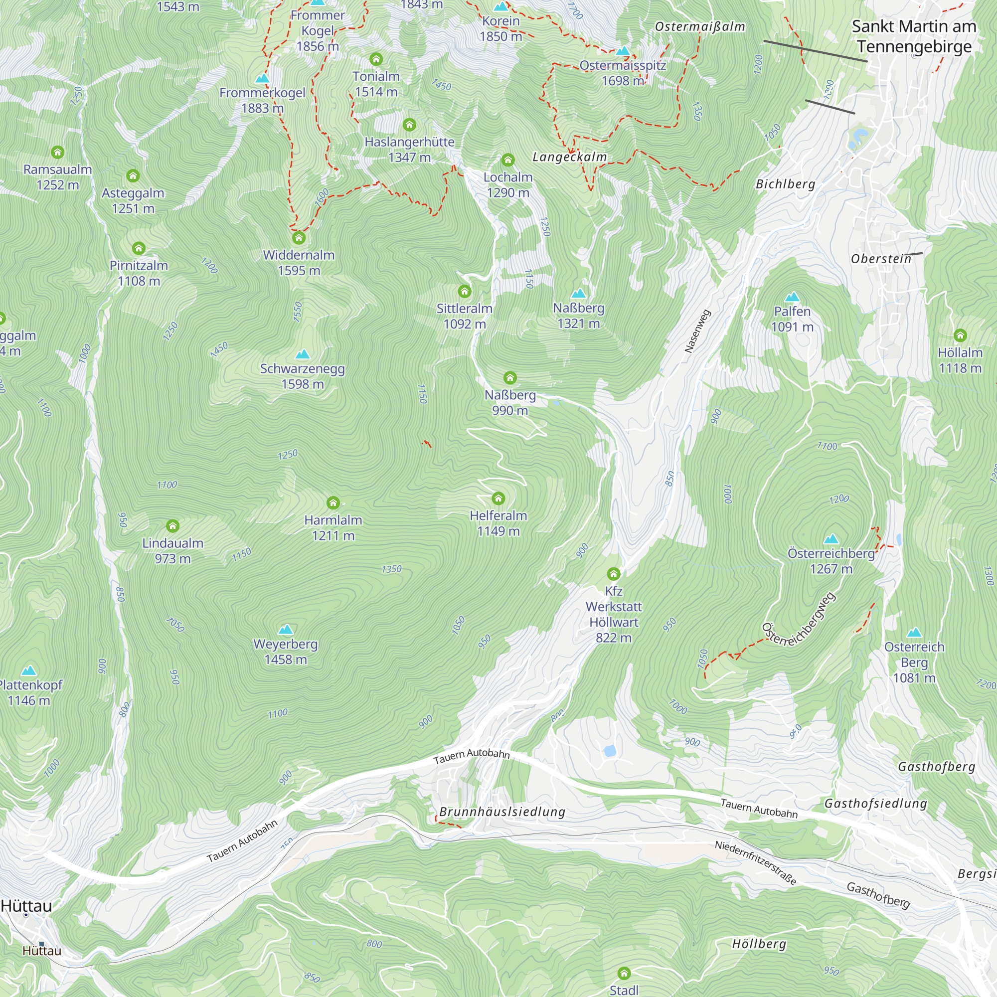 Helferalm map