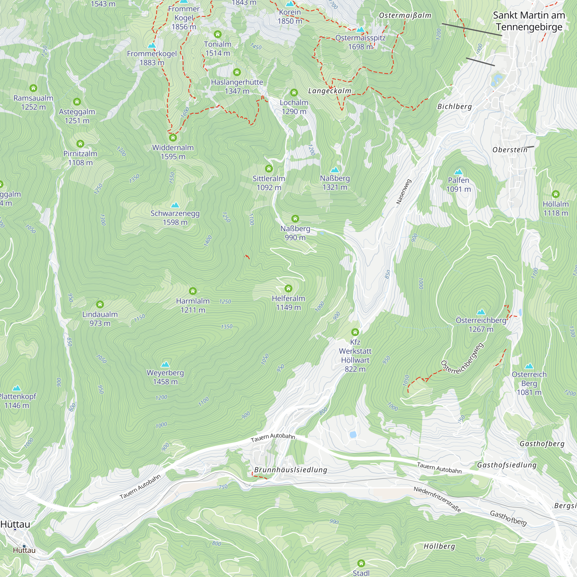 Helferalm map
