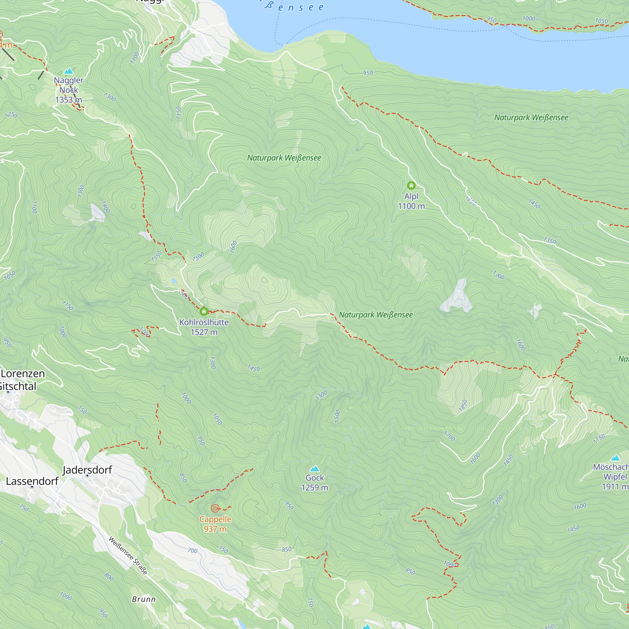 Sankt Lorenzer Hochalm map