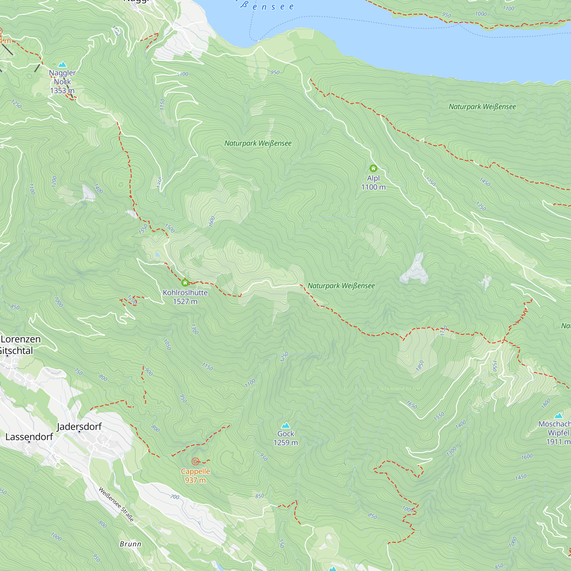 Sankt Lorenzer Hochalm map