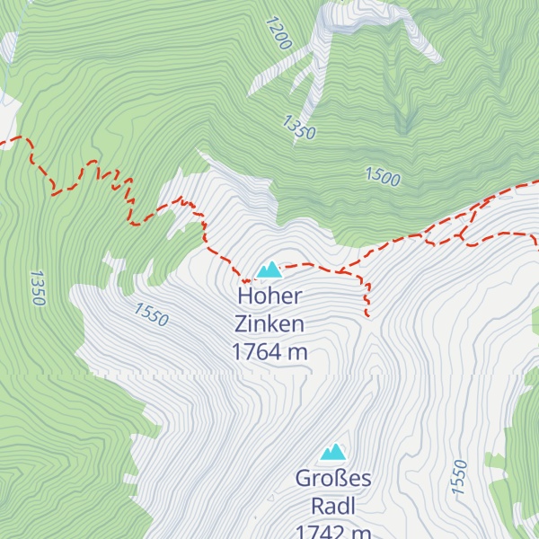 Map of Hoher Zinken