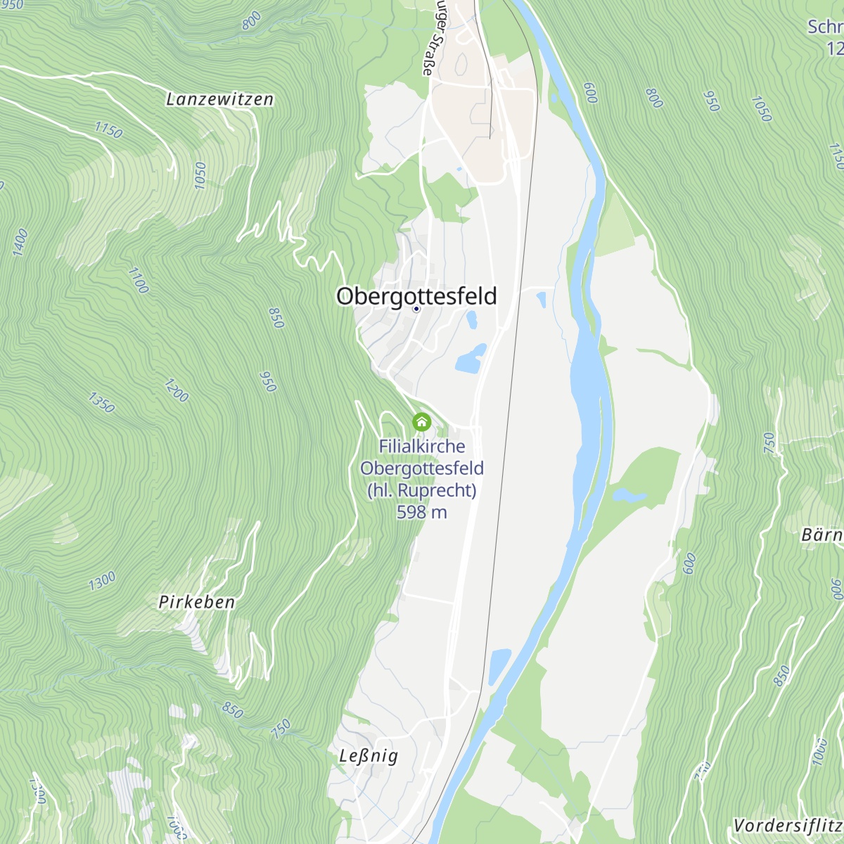 Filialkirche Obergottesfeld (hl. Ruprecht) map