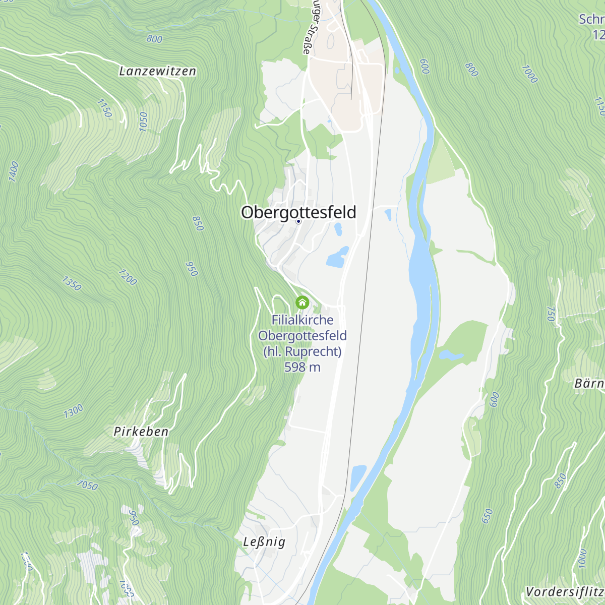 Filialkirche Obergottesfeld (hl. Ruprecht) map