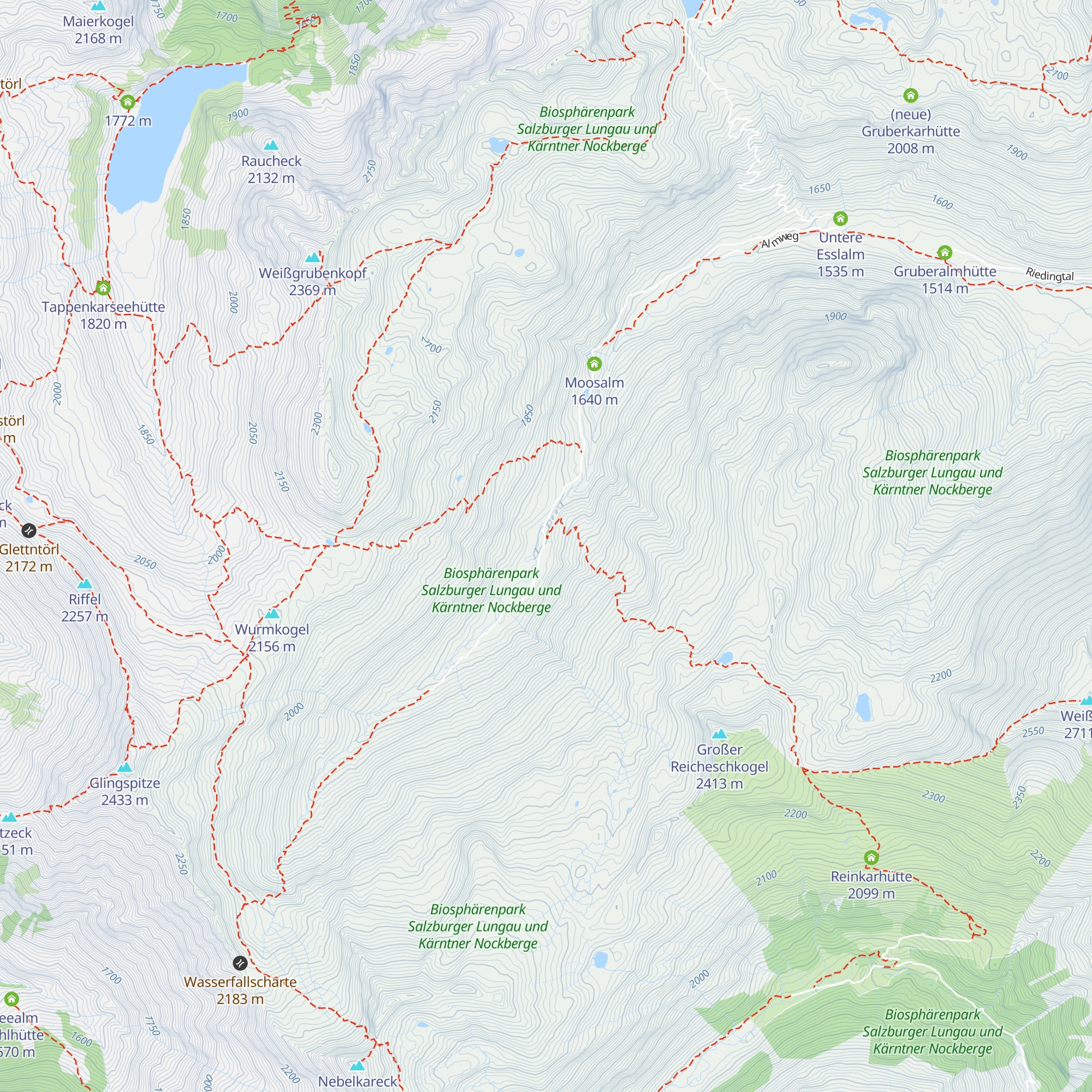 Waschbergalm map