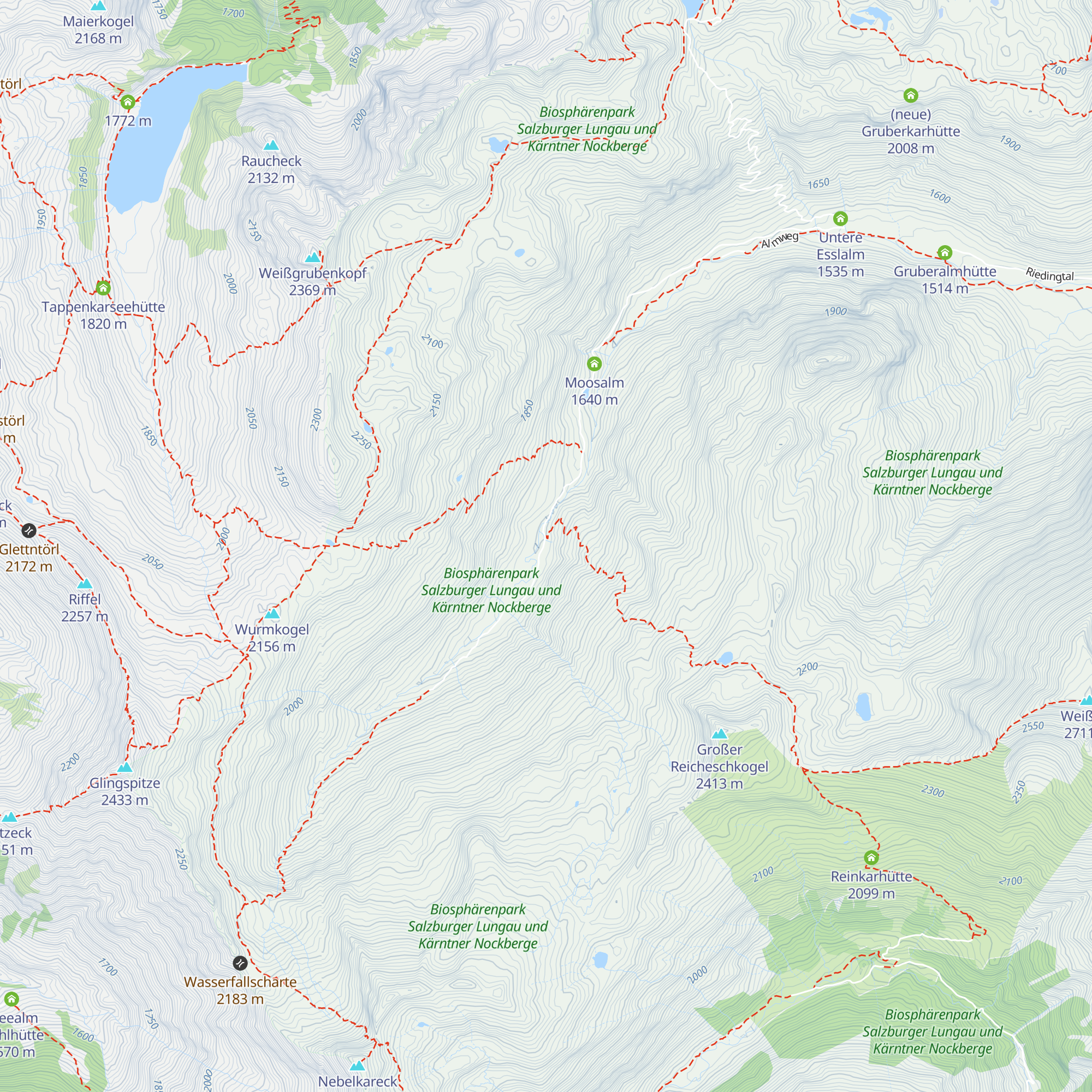 Waschbergalm map