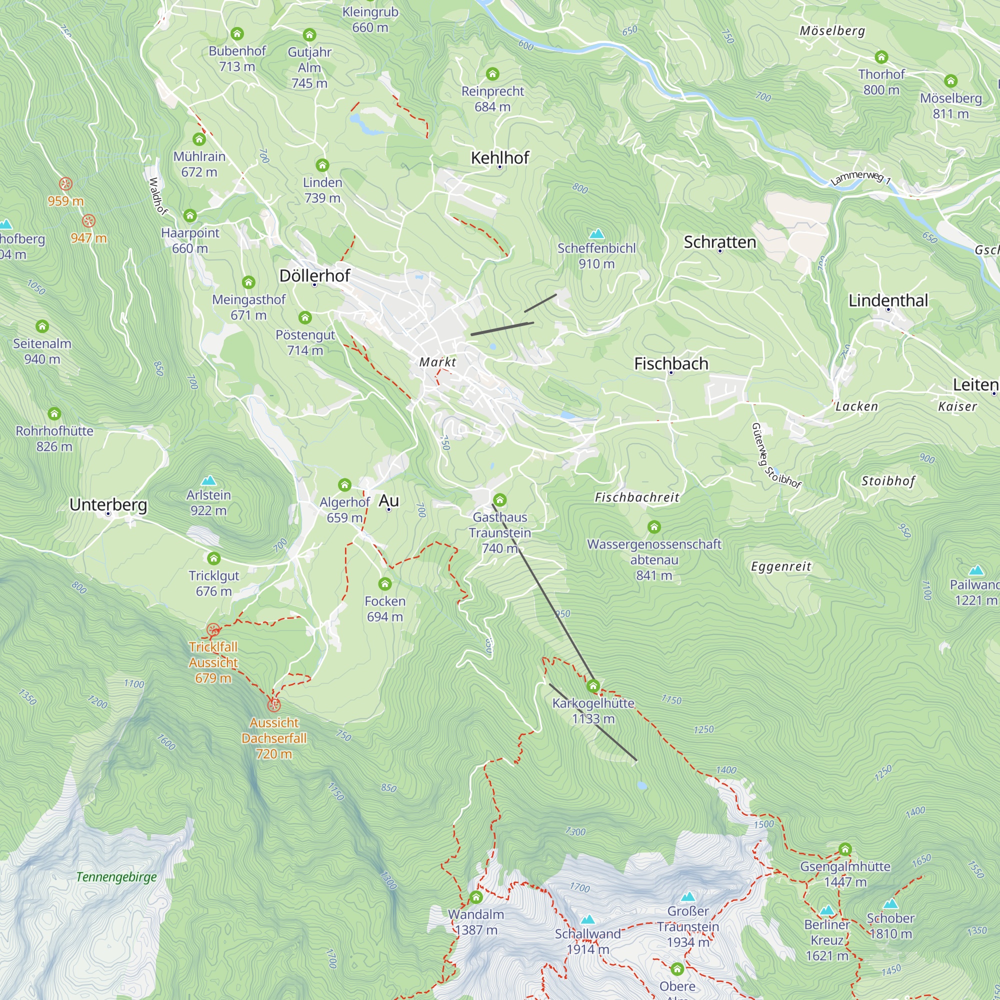 Gasthaus Traunstein map