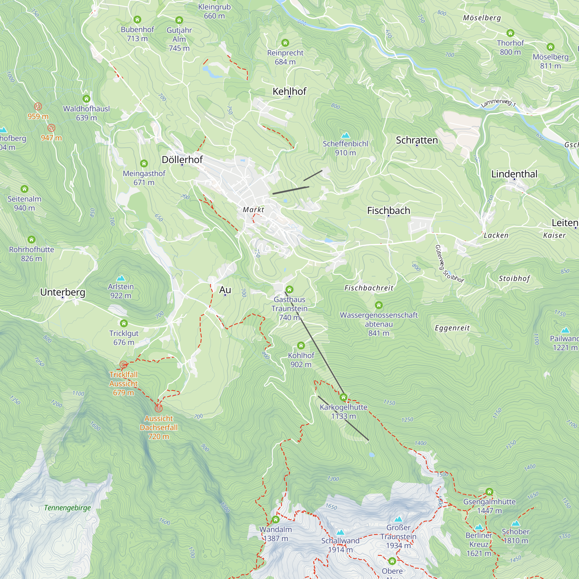 Gasthaus Traunstein map