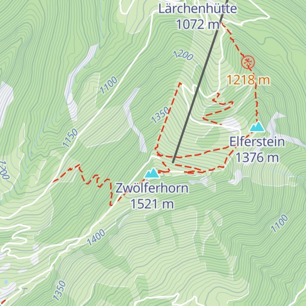 Map of Voit'l Hütte am Zwölferhorn