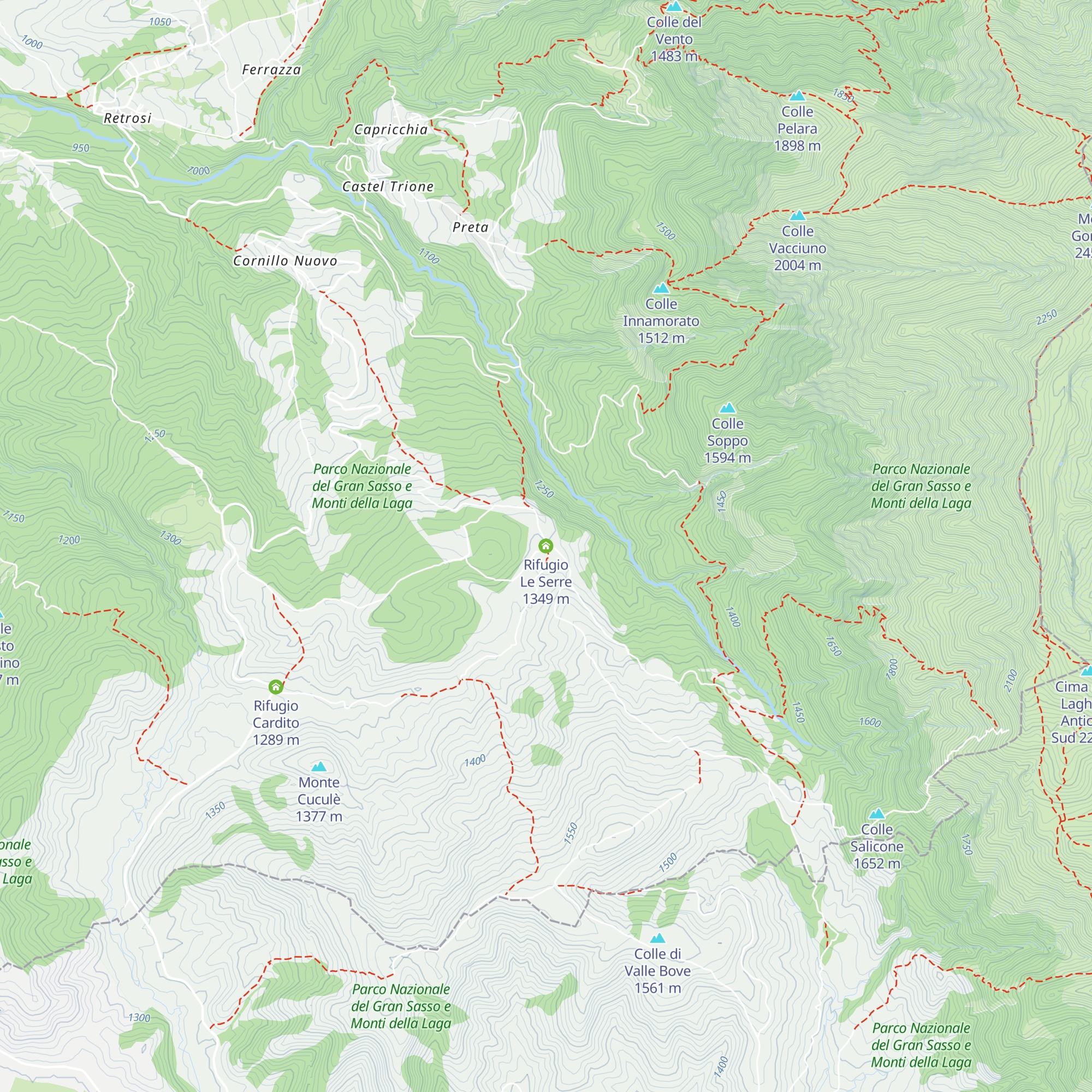 Rifugio Le Serre map