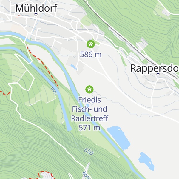 Map of Friedls Fisch- und Radlertreff