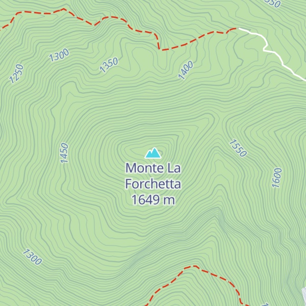 Map of Monte La Forchetta