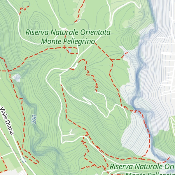 Map of Monte Pellegrino