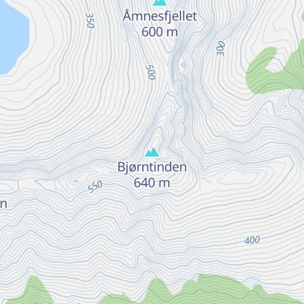 Map of Bjørntinden