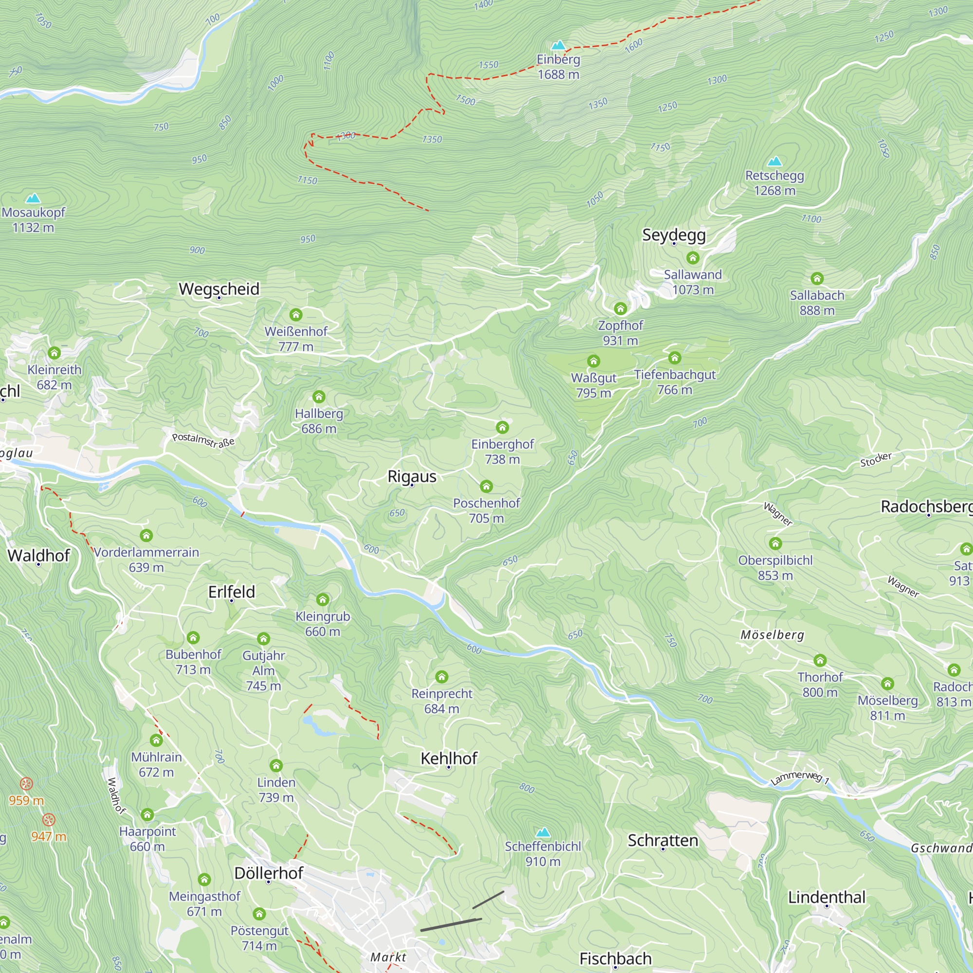 Poschenhof map