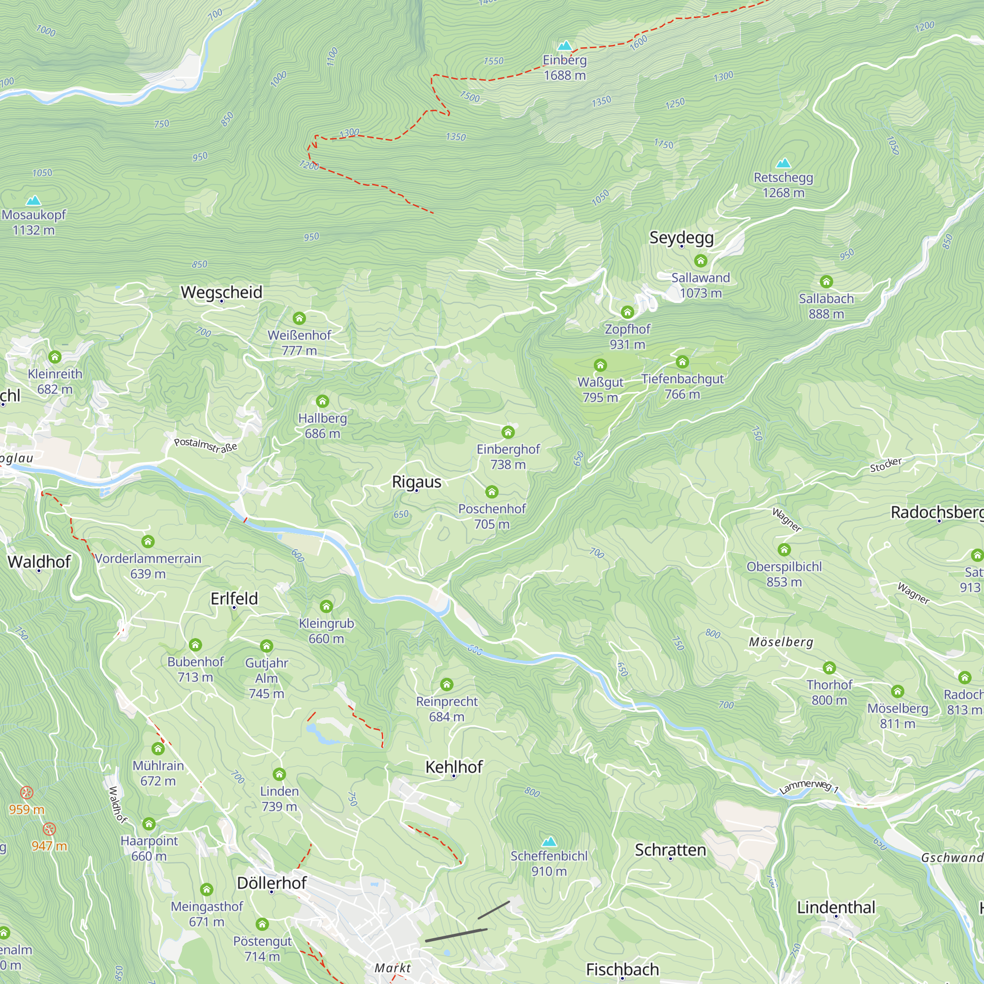 Poschenhof map