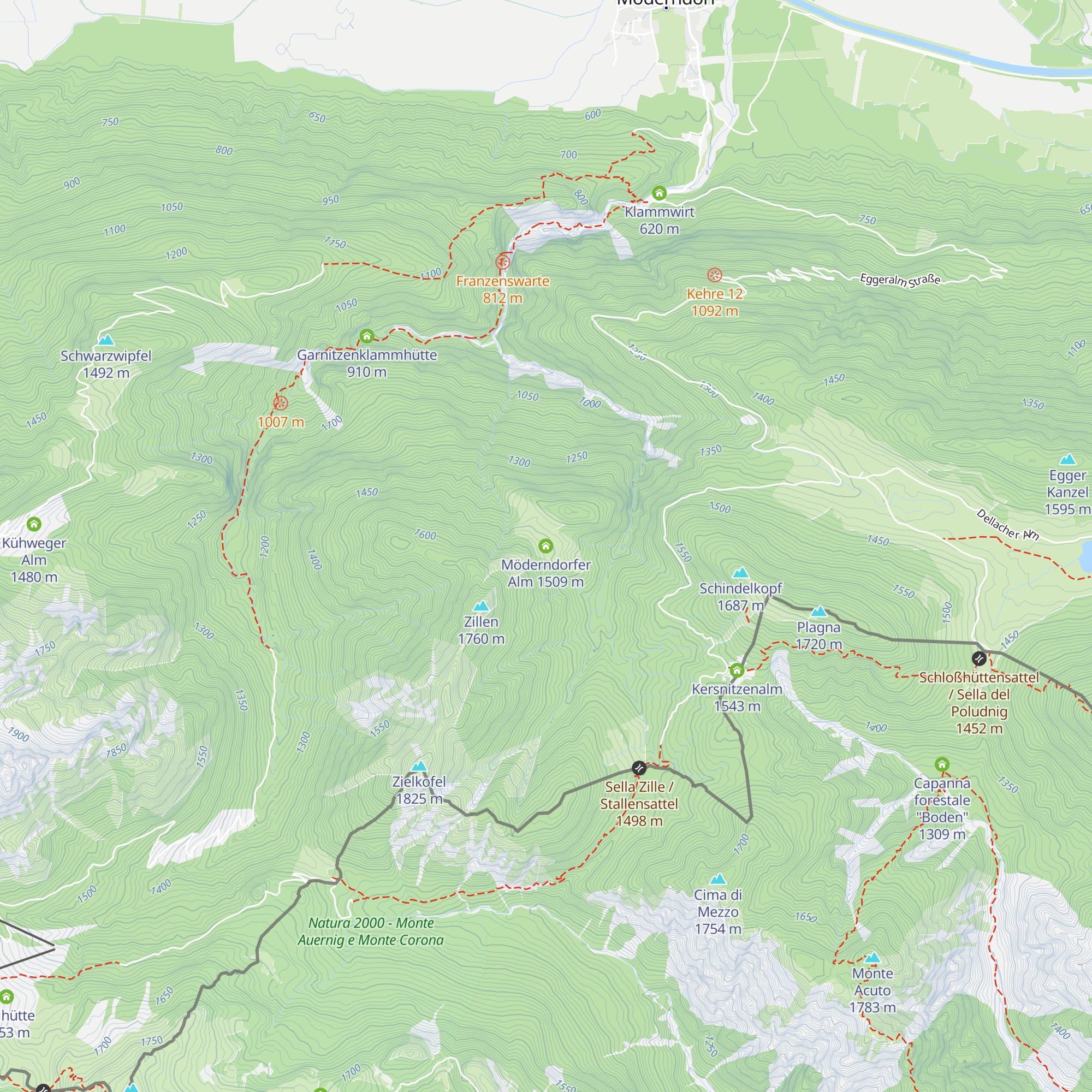 Möderndorfer Alm map