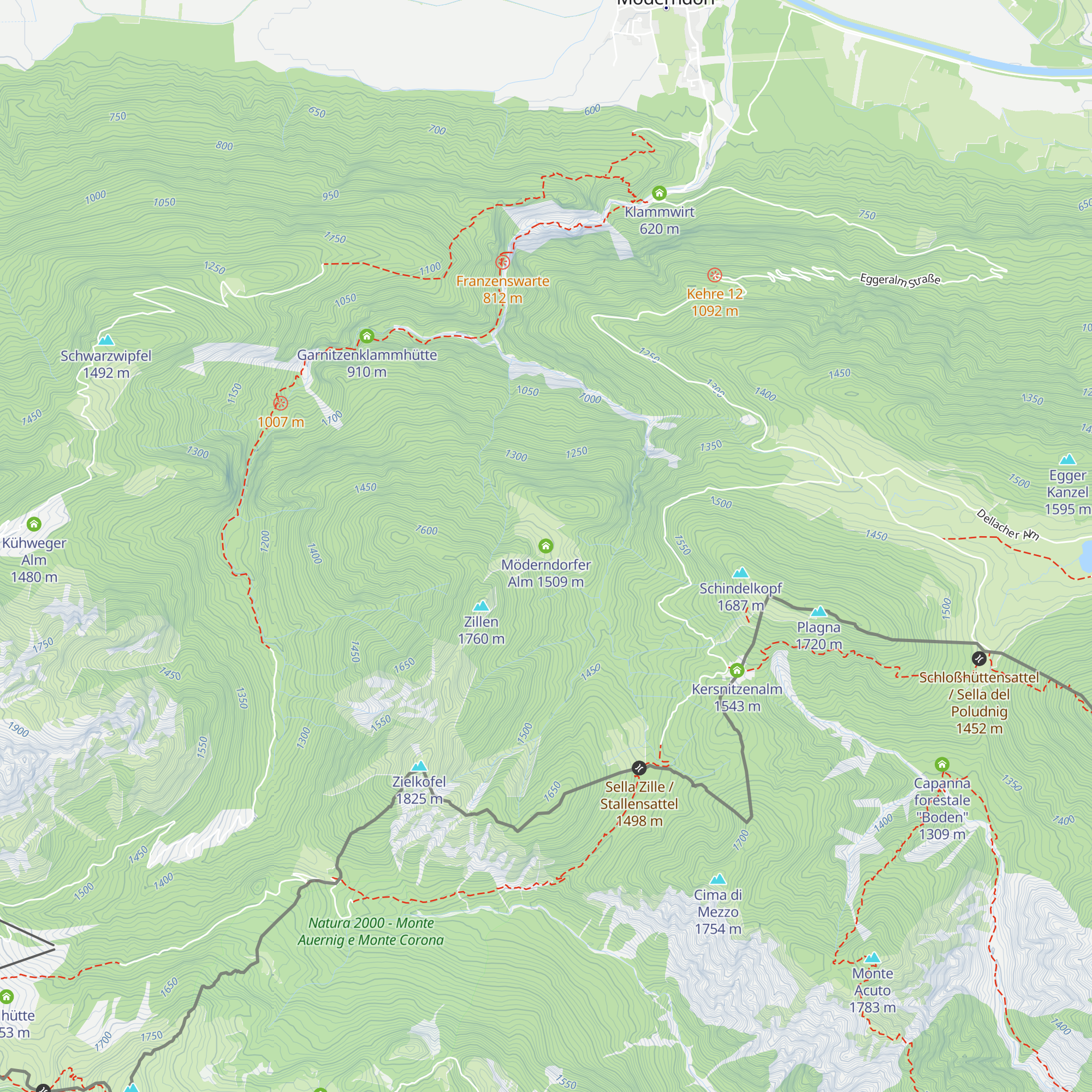 Möderndorfer Alm map