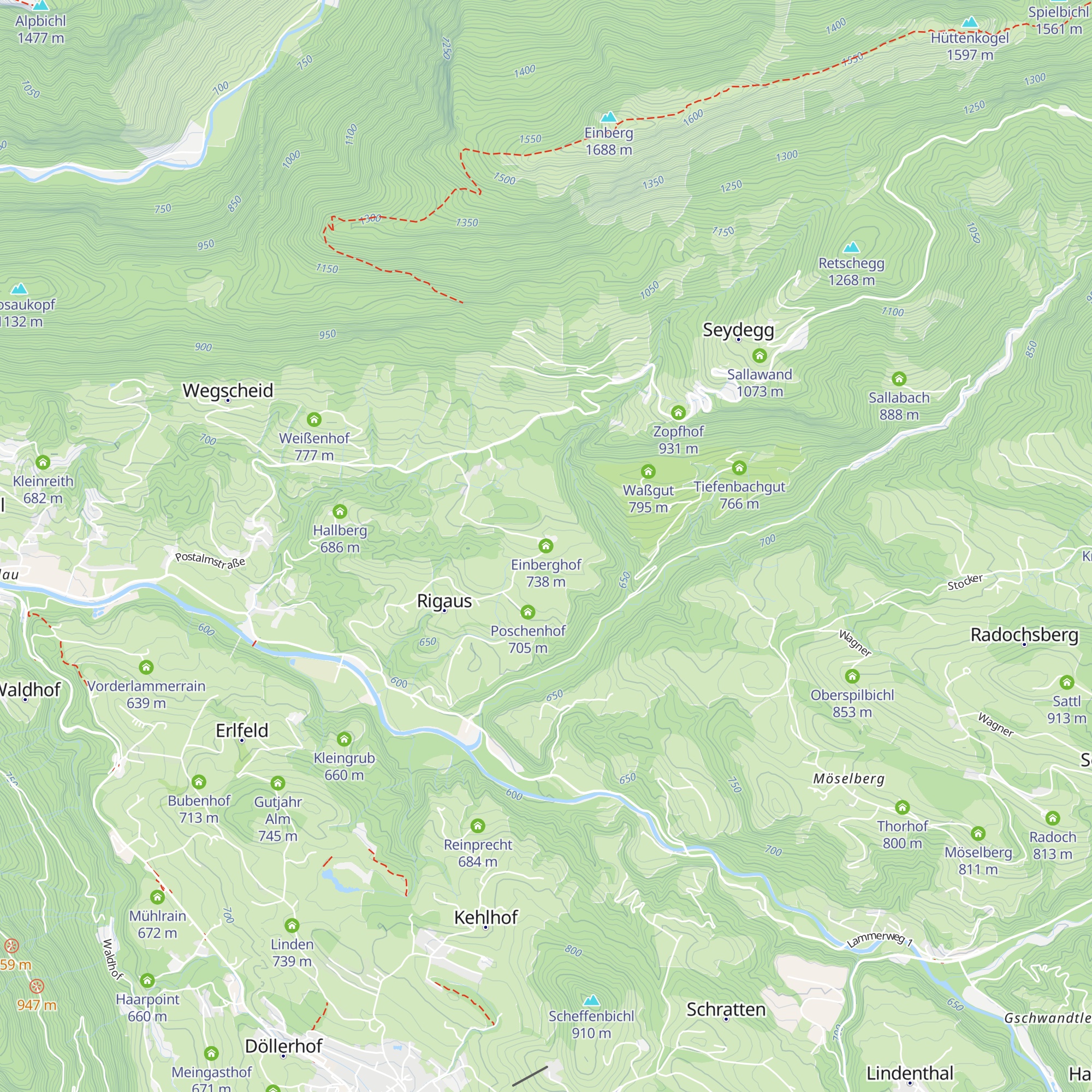 Einberghof map