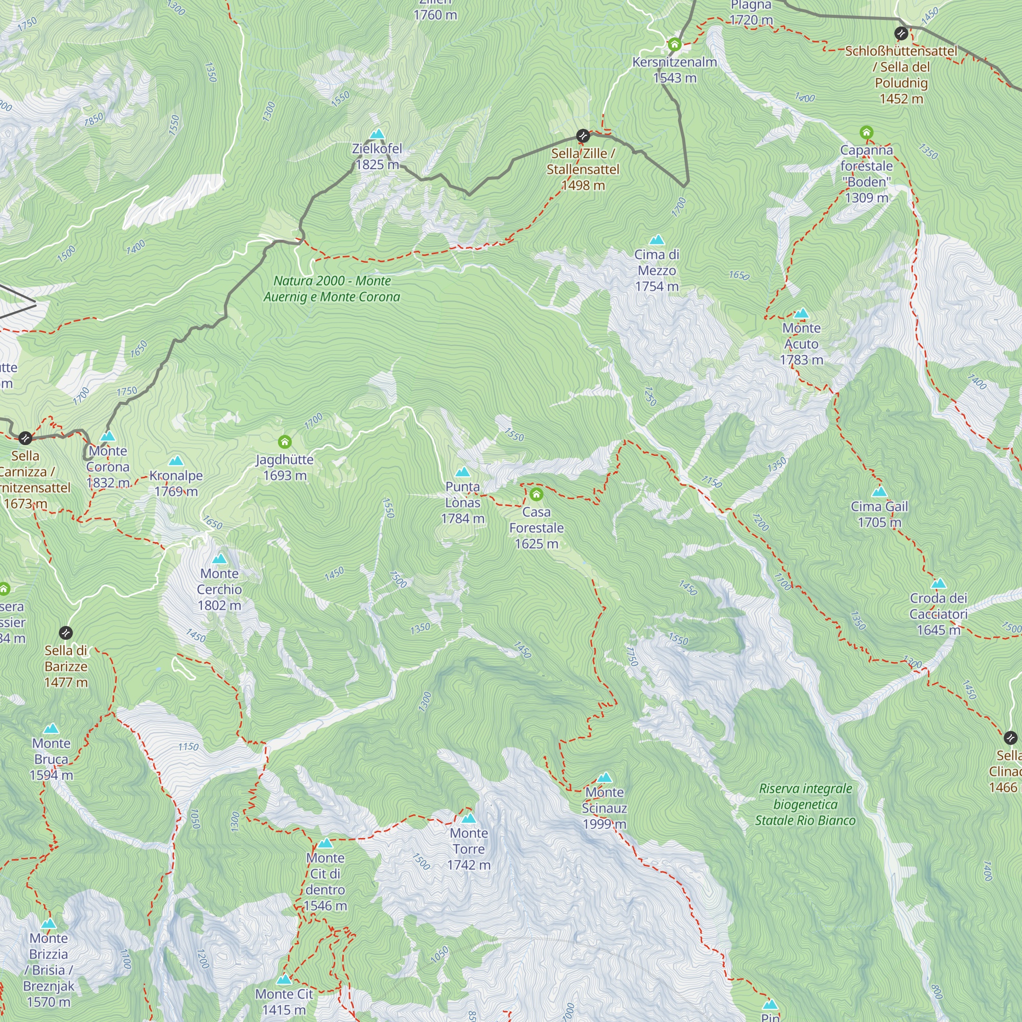 Malga Biffil map