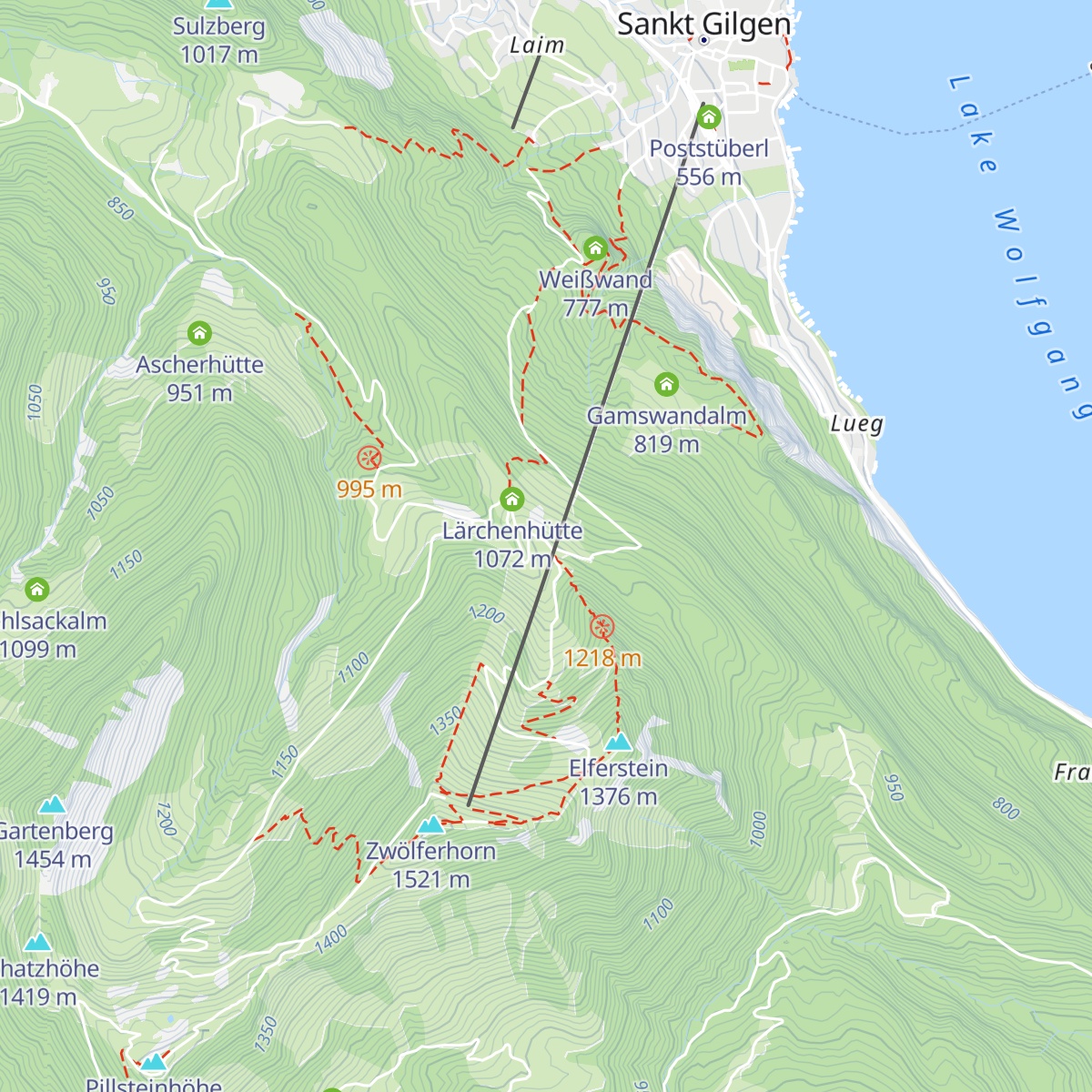 Sausteigalm map