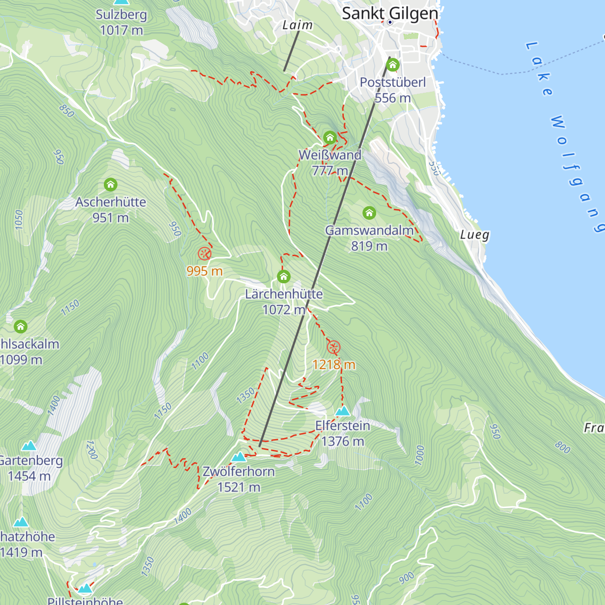 Sausteigalm map