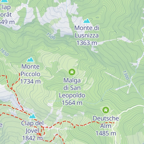 Map of Malga di San Leopoldo