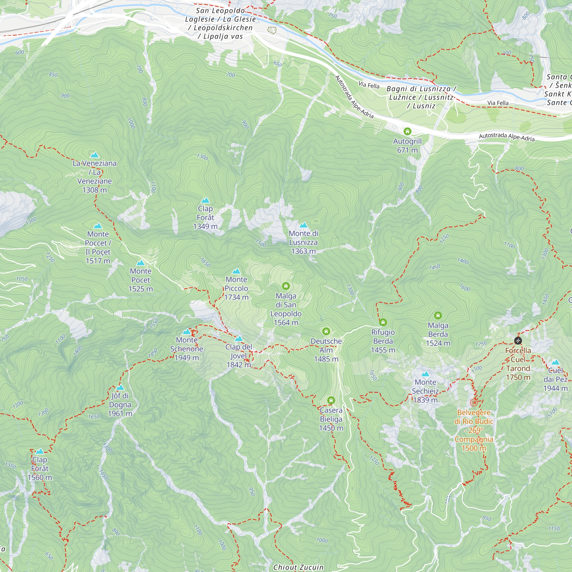 Malga di San Leopoldo map
