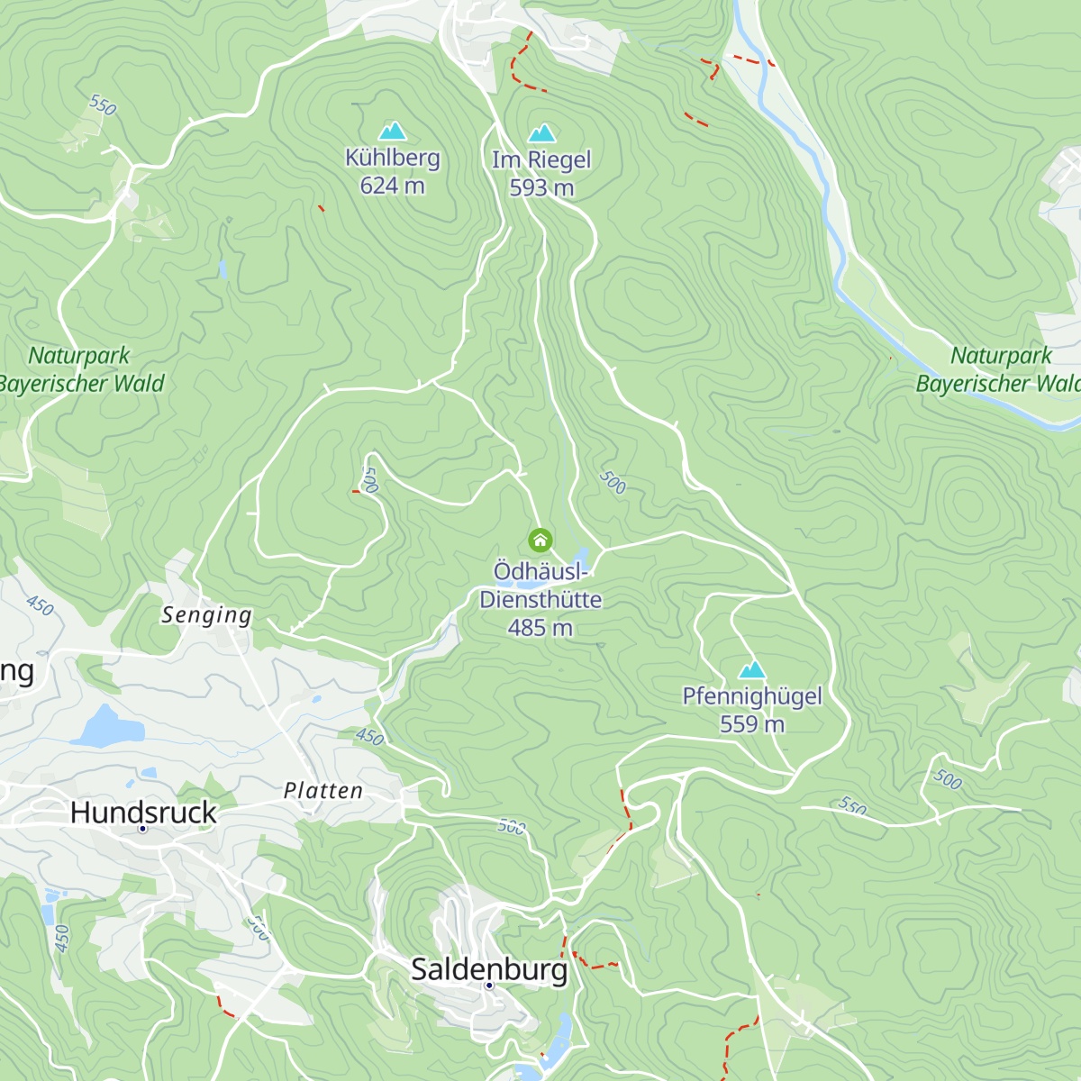 Ödhäusl-Diensthütte map