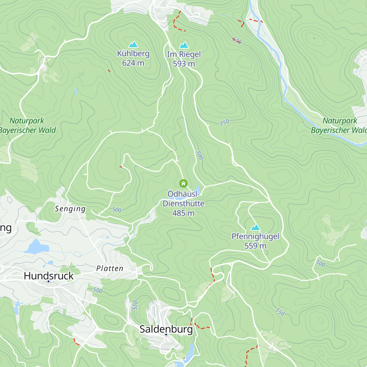 Ödhäusl-Diensthütte map