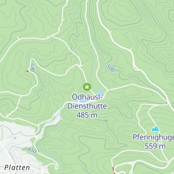Map of Ödhäusl-Diensthütte