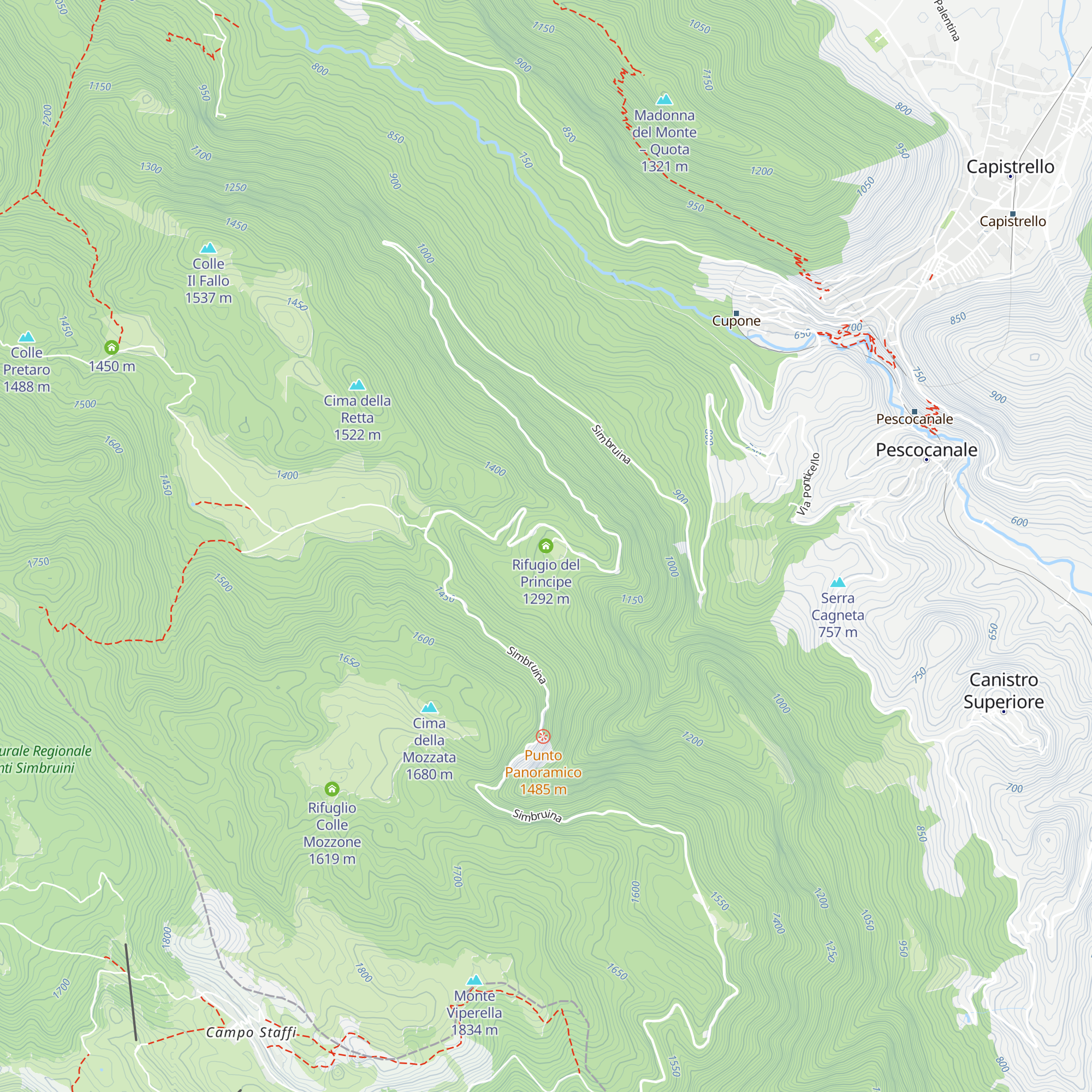 Rifugio del Principe map