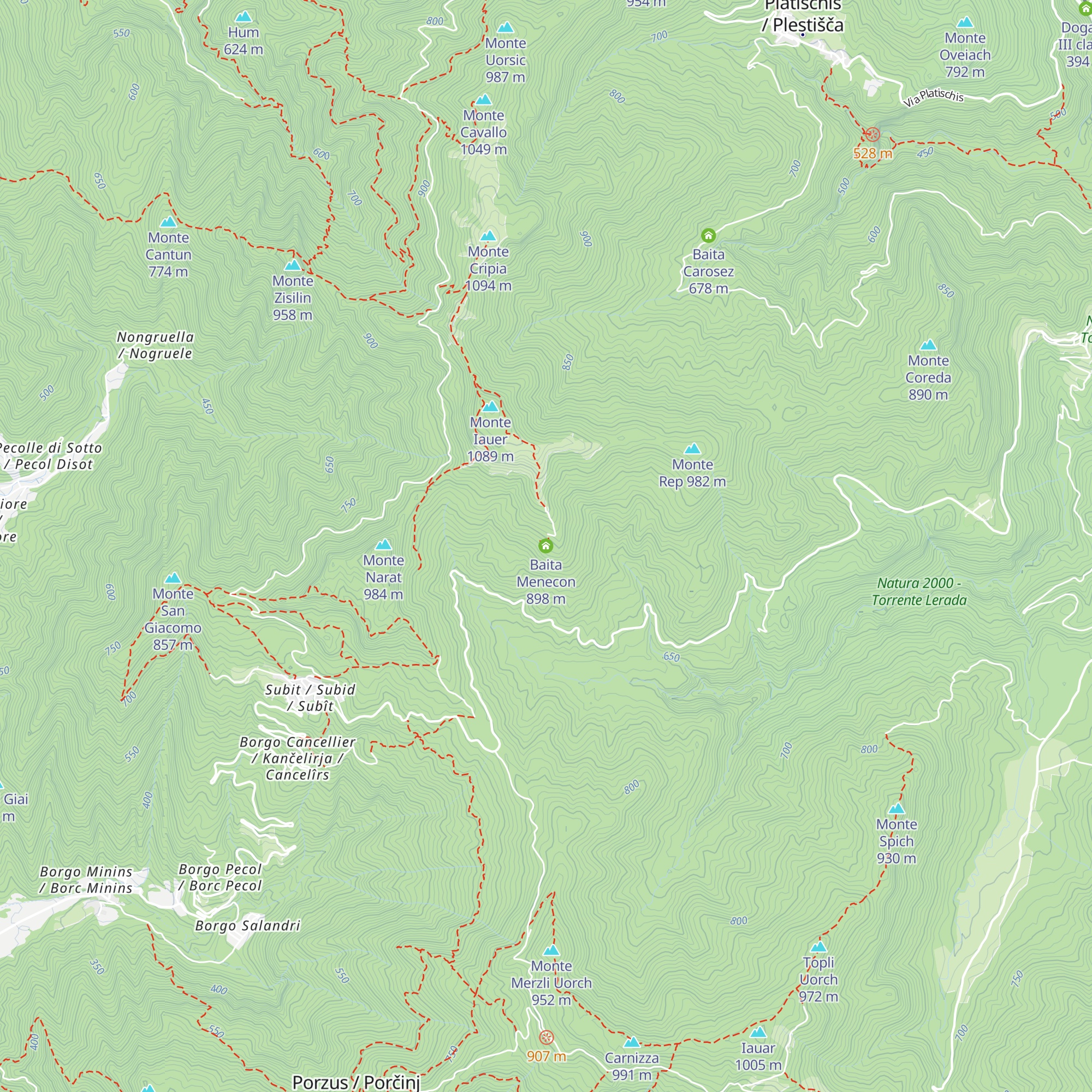 Baita Menecon map