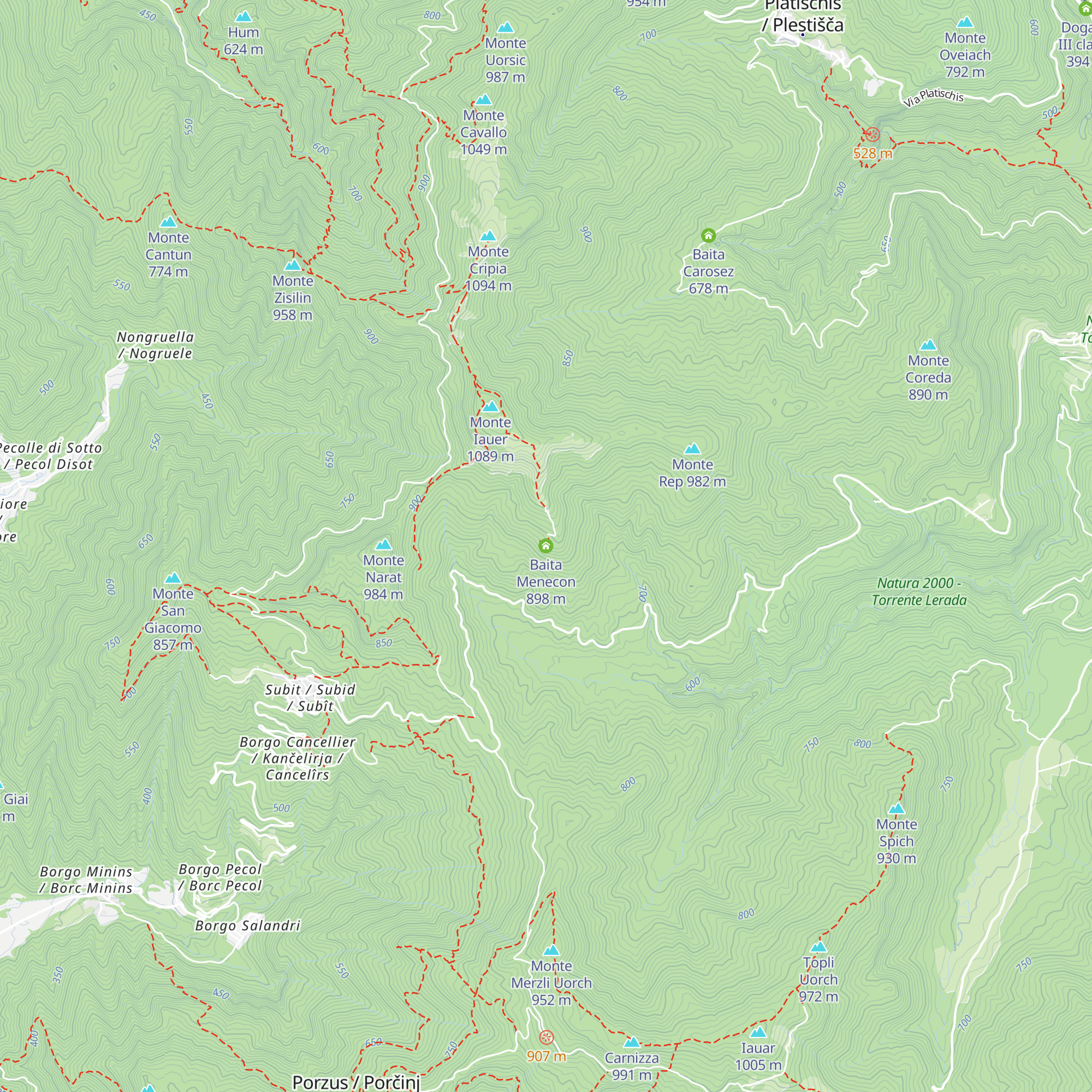 Baita Menecon map