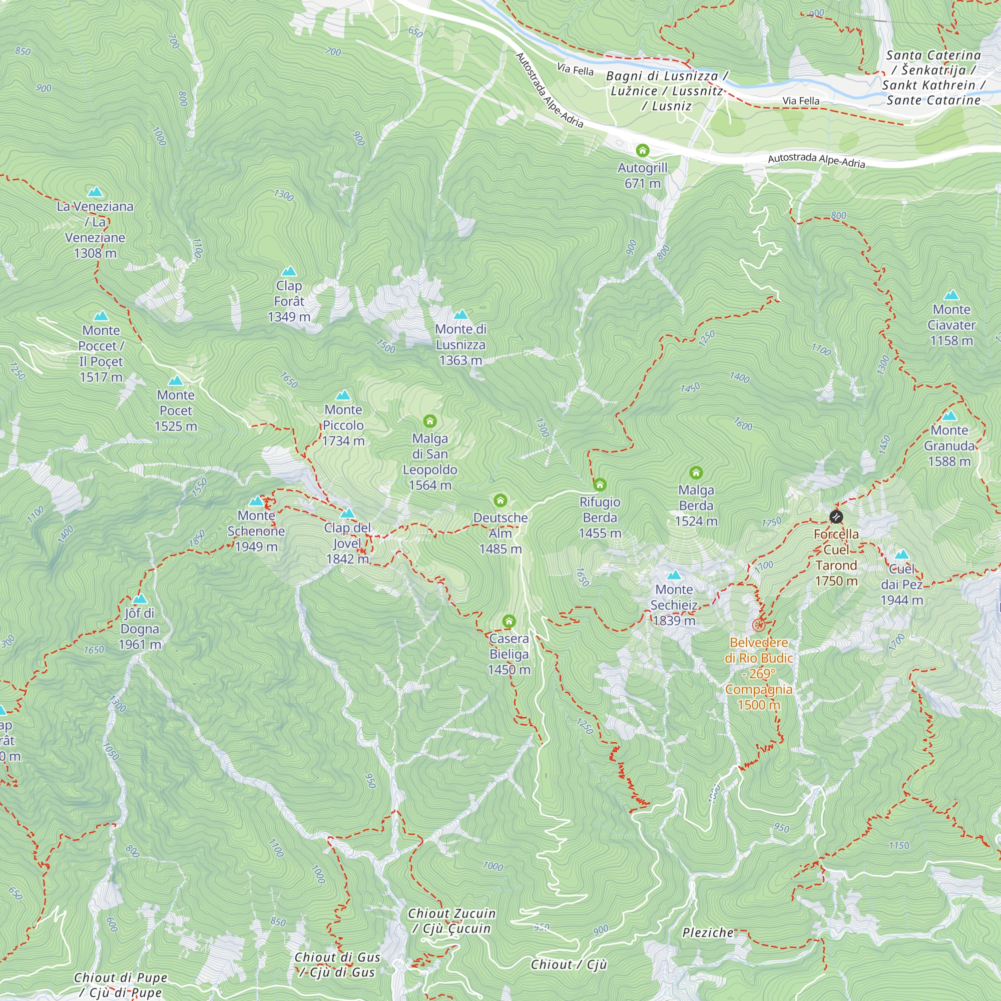 Deutsche Alm map