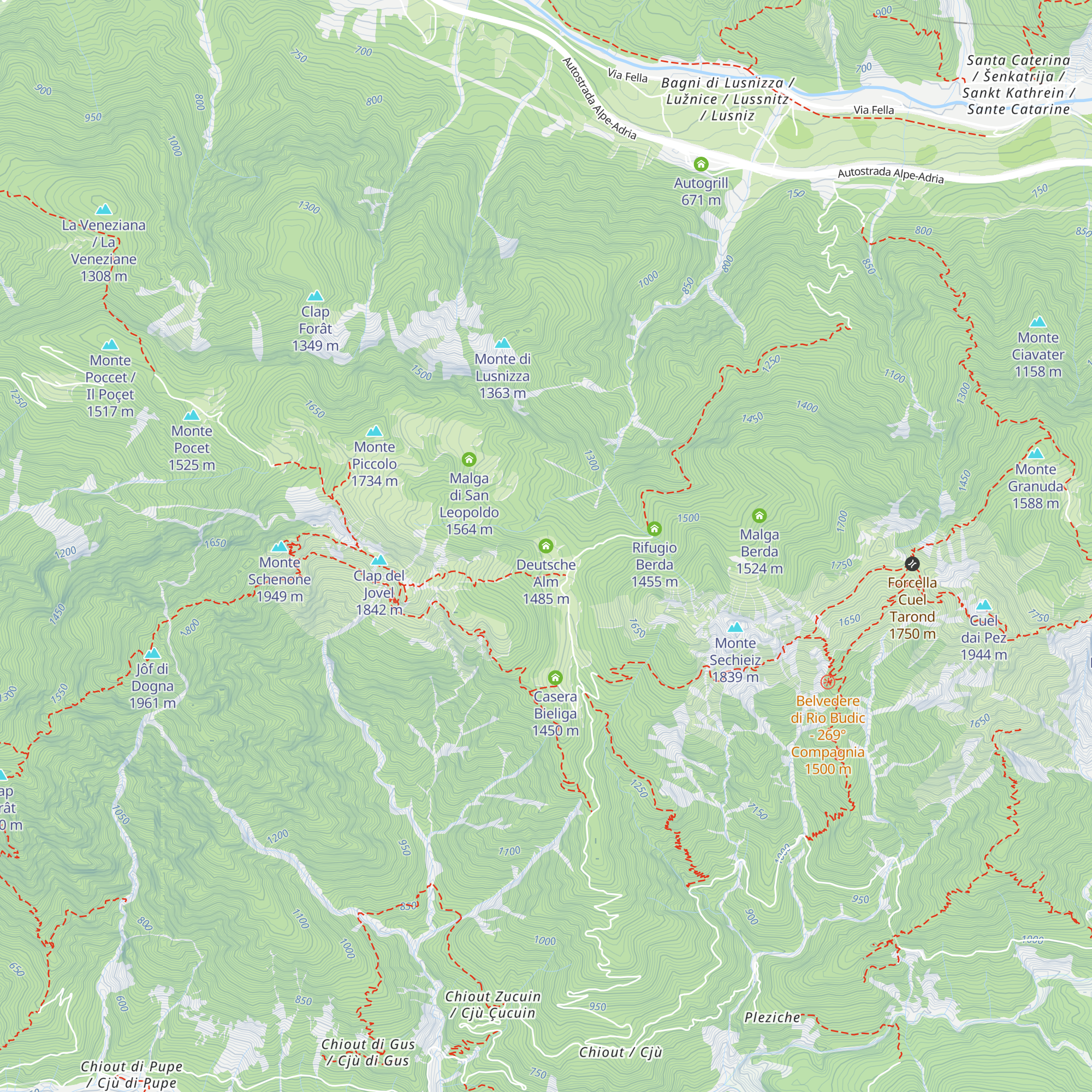 Deutsche Alm map