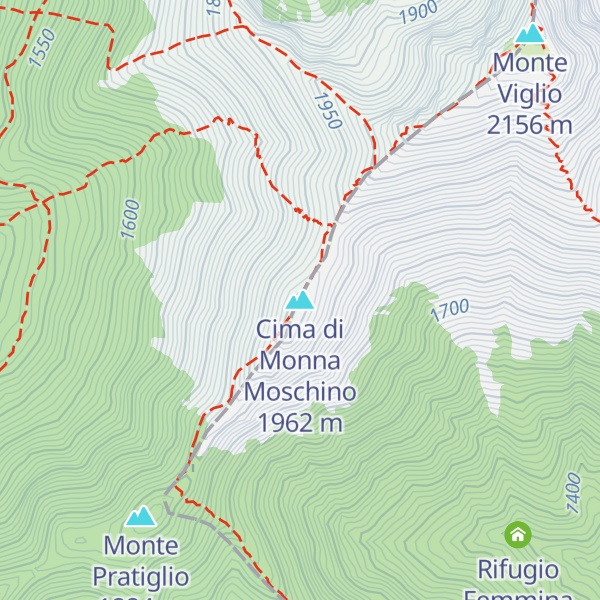 Map of Cima di Monna Moschino