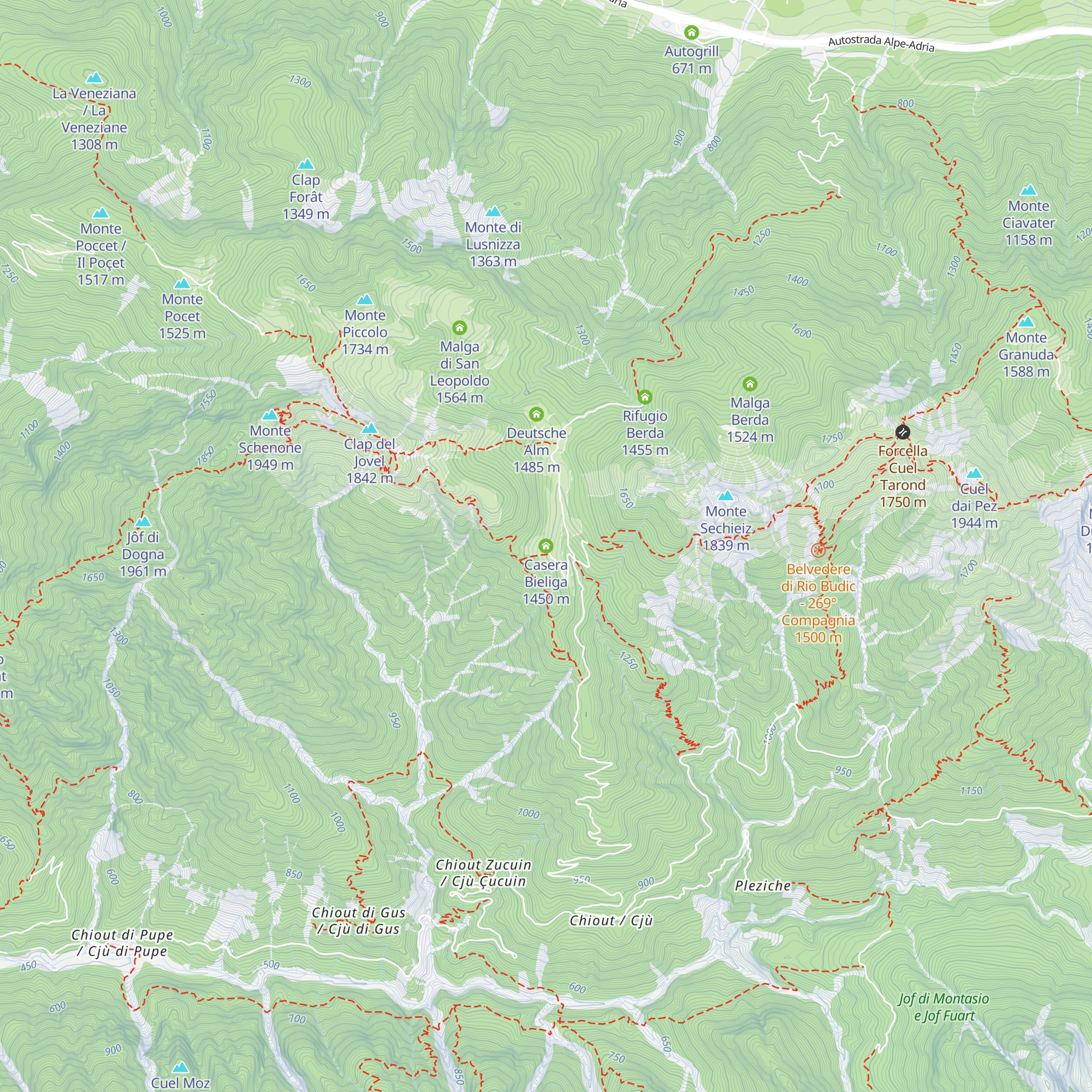 Casera Bieliga map