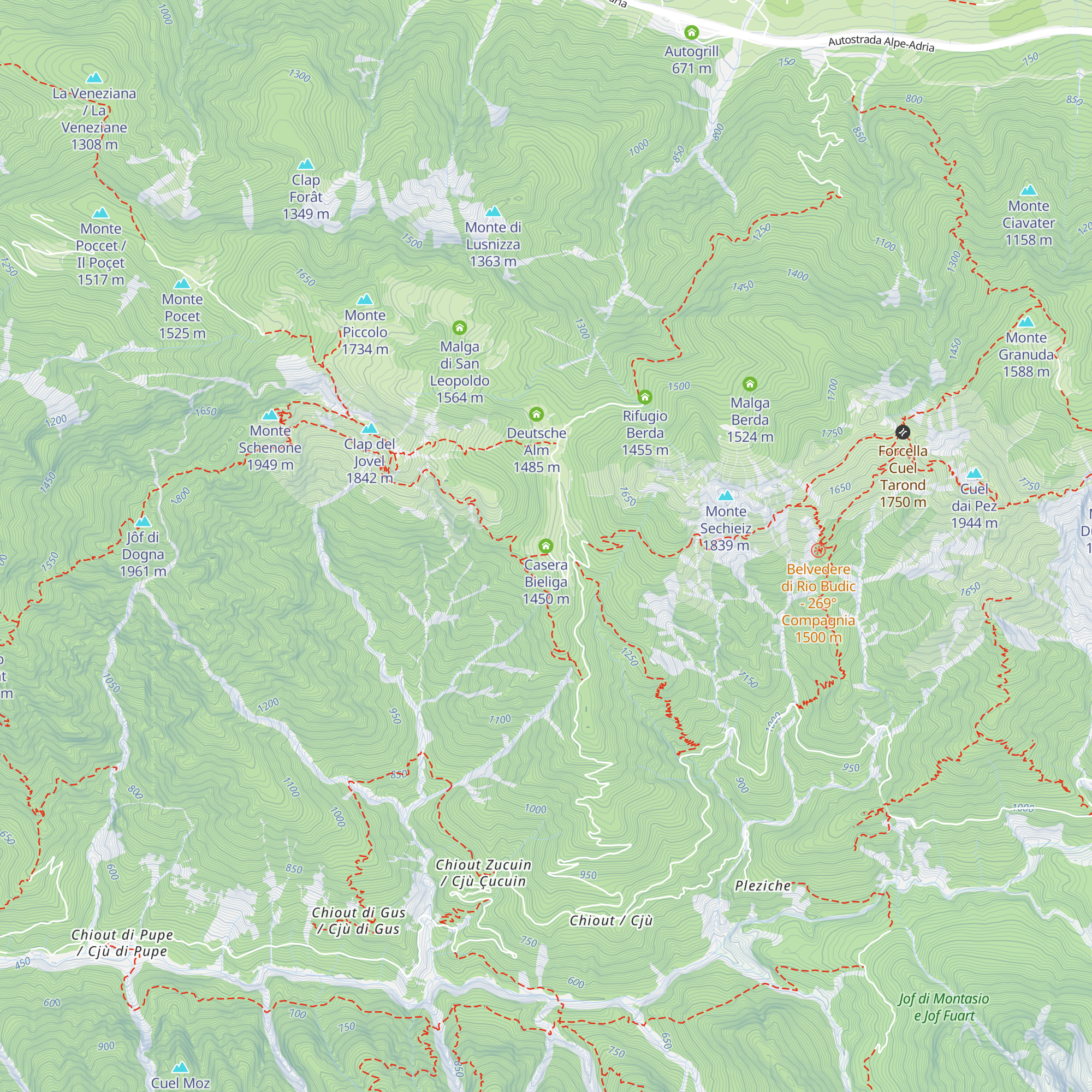 Casera Bieliga map