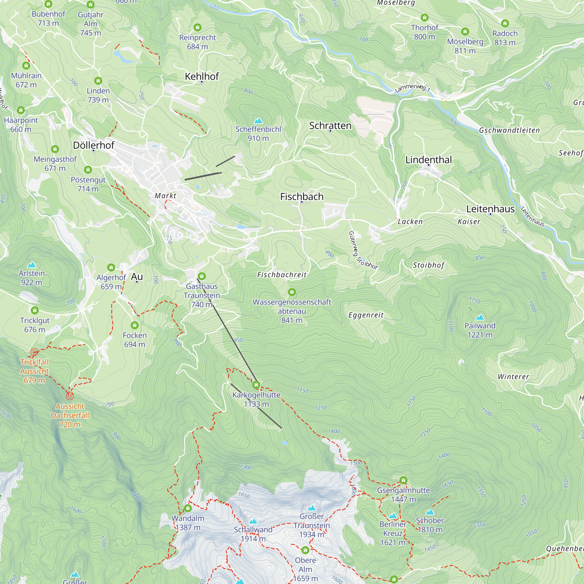 Wassergenossenschaft abtenau map