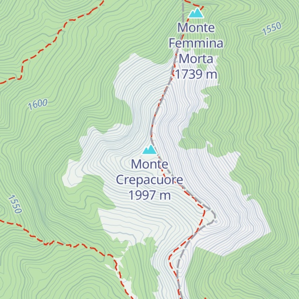 Map of Monte Crepacuore
