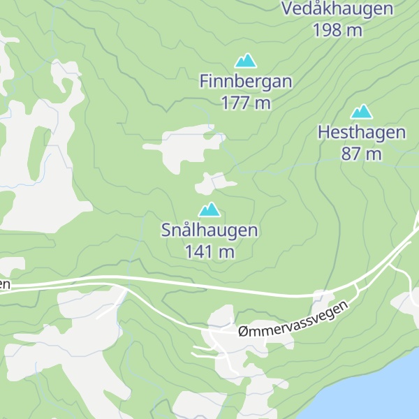 Map of Snålhaugen