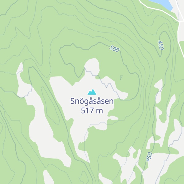 Map of Snögåsåsen