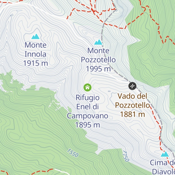 Map of Rifugio Enel di Campovano
