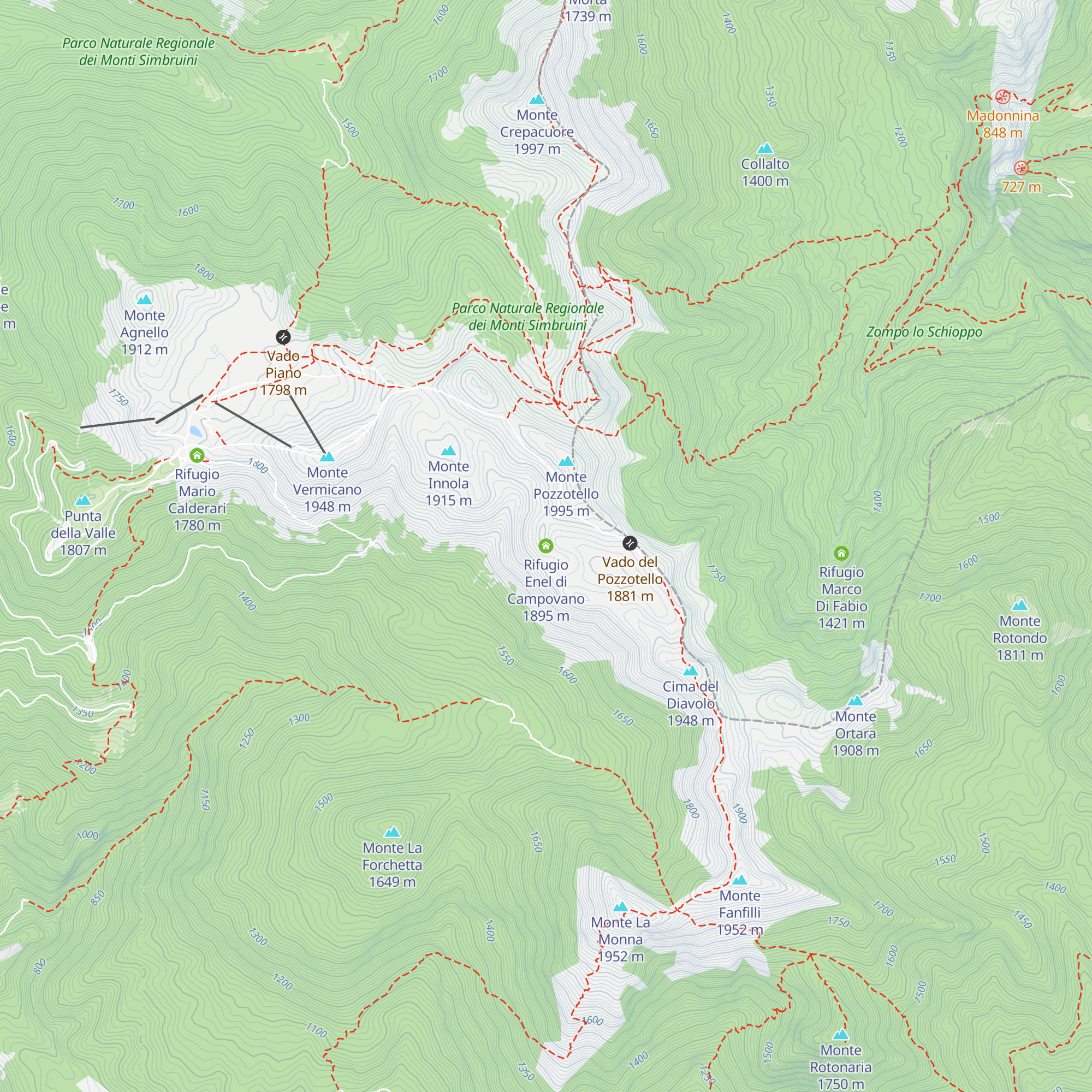 Rifugio Enel di Campovano map
