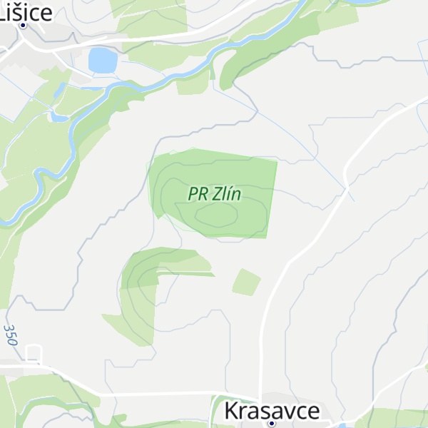 Map of Zlín [Dolní Lukavice-Snopoušovy]