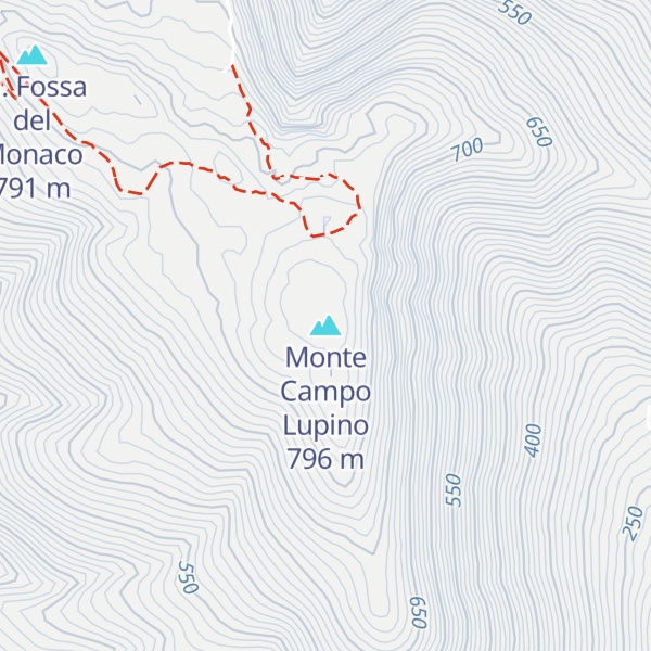 Map of Monte Campo Lupino